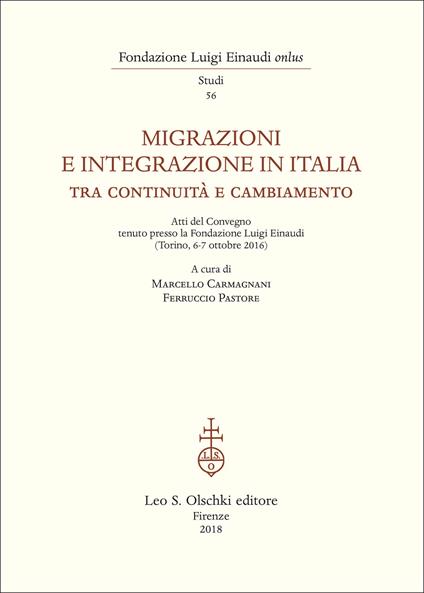 Migrazioni e integrazione in Italia tra continuità e cambiamento. Atti del Convegno (Torino 6-7 ottobre 2016) - copertina