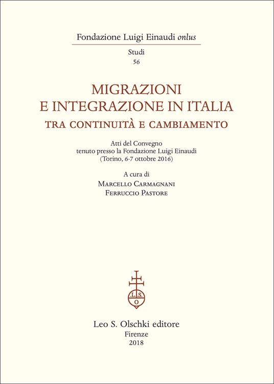 Migrazioni e integrazione in Italia tra continuità e cambiamento. Atti del Convegno (Torino 6-7 ottobre 2016) - copertina