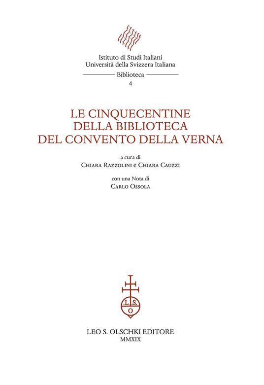 Le cinquecentine della Biblioteca del Convento della Verna - copertina