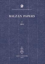 Balzan papers (2018). Vol. 1