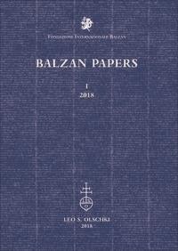 Balzan papers (2018). Vol. 1 - copertina