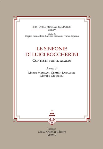 Le sinfonie di Luigi Boccherini. Contesti, fonti, analisi. Ediz. multilingue - copertina