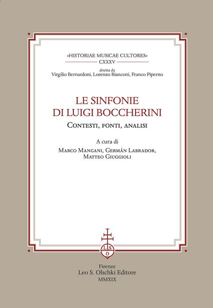 Le sinfonie di Luigi Boccherini. Contesti, fonti, analisi - copertina