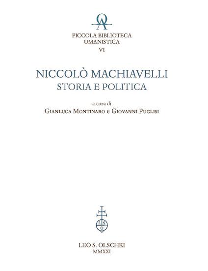 Niccolò Machiavelli: storia e politica - copertina