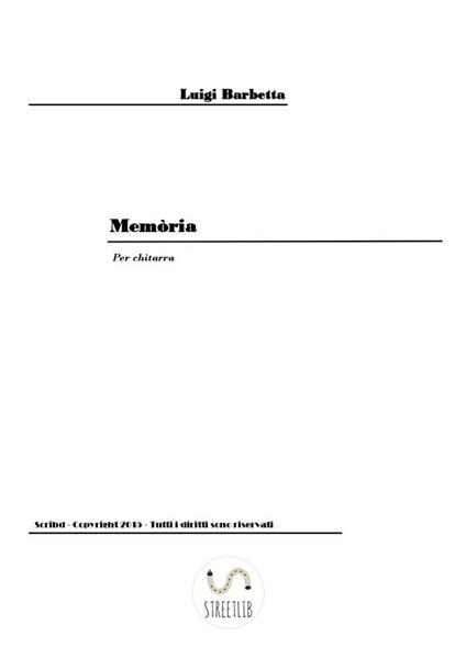 Memòria - Luigi Barbetta - ebook