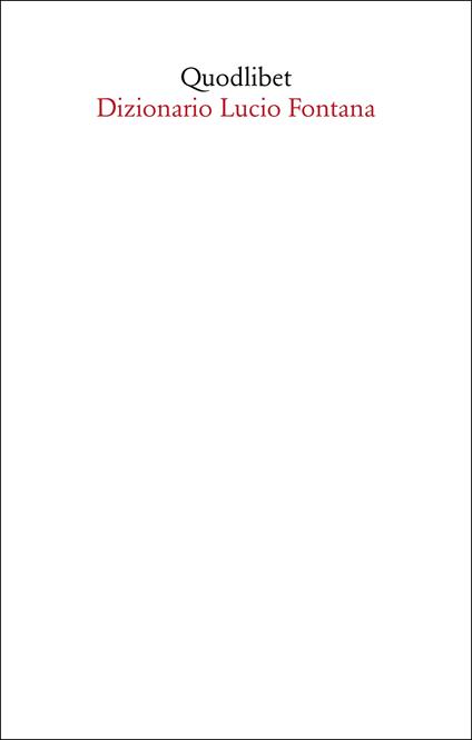 Dizionario Lucio Fontana - copertina