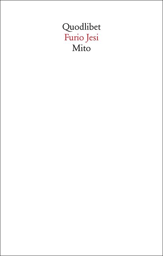 Mito. Nuova ediz. - Furio Jesi - copertina