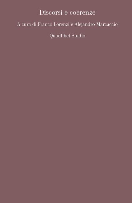 Discorsi e coerenze - copertina