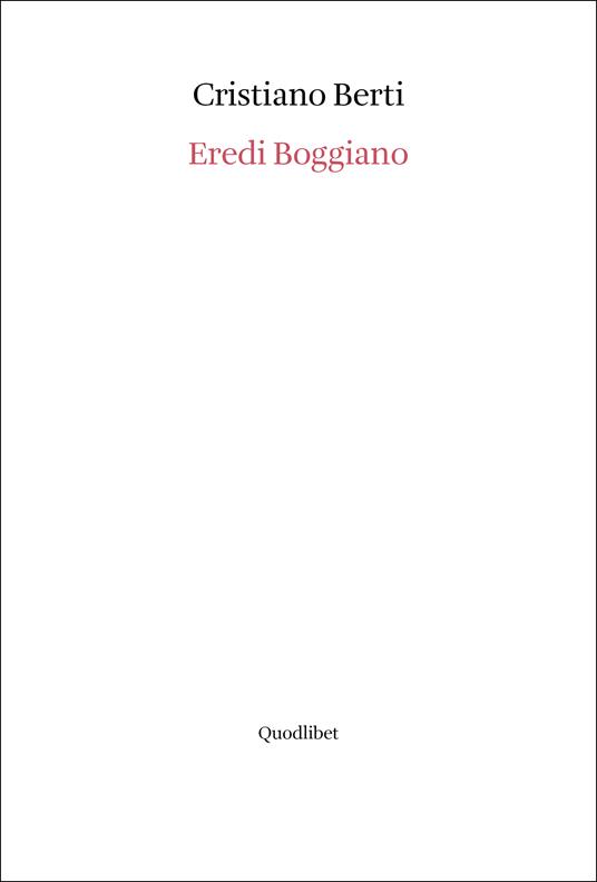 Eredi Boggiano - Cristiano Berti - copertina