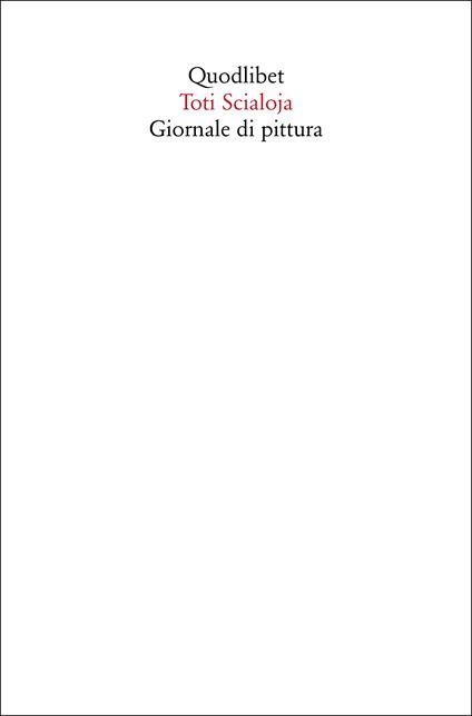 Giornale di pittura - Toti Scialoja - copertina
