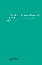 Le forme dello pseudos. Discipline filosofiche XXXII 2 2022