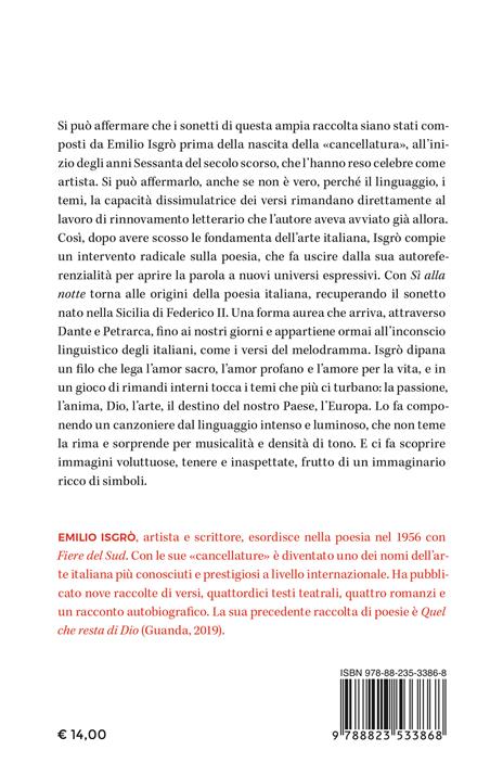 Sì alla notte - Emilio Isgrò - 2