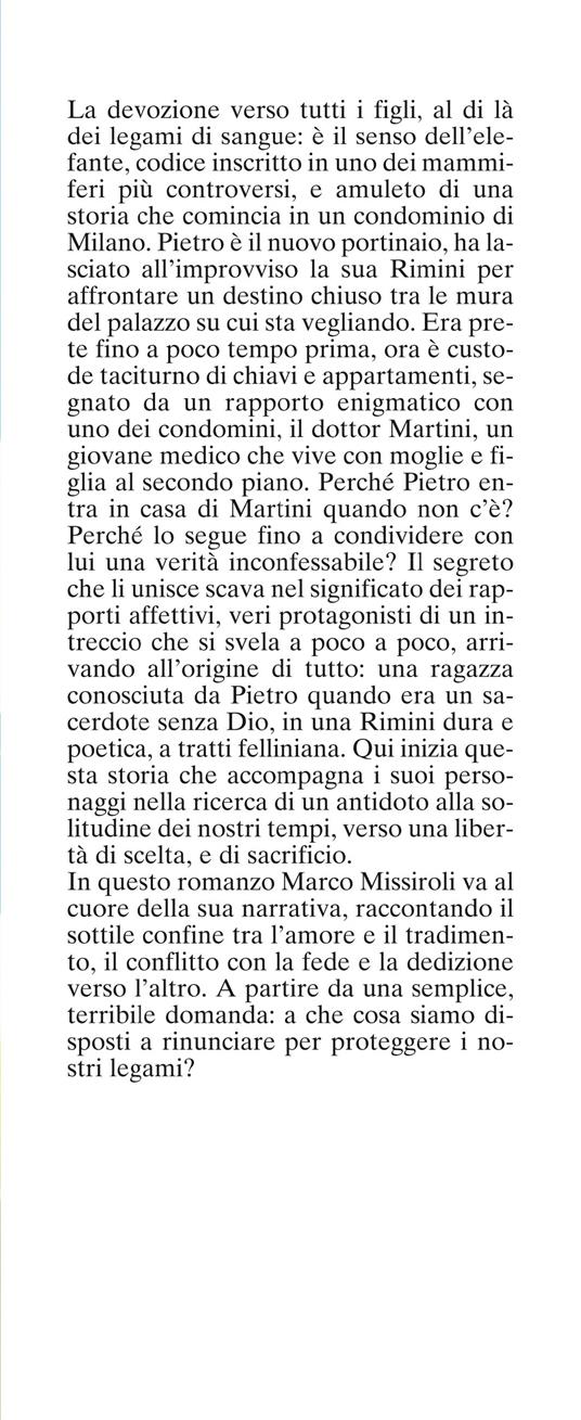 Il senso dell'elefante - Marco Missiroli - 2