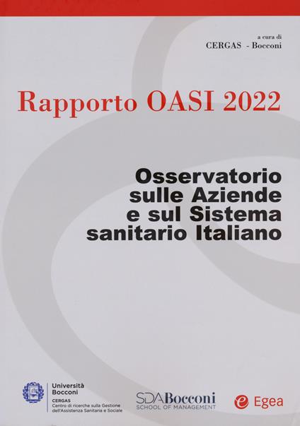 Rapporto Oasi 2022. Osservatorio sulle aziende e sul sistema sanitario italiano - copertina