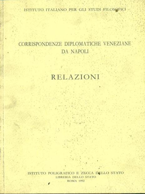 Corrispondenze diplomatiche veneziane da Napoli: relazioni - copertina