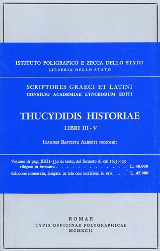 Thucydidis historiae. Vol. 2 - Tucidide - copertina