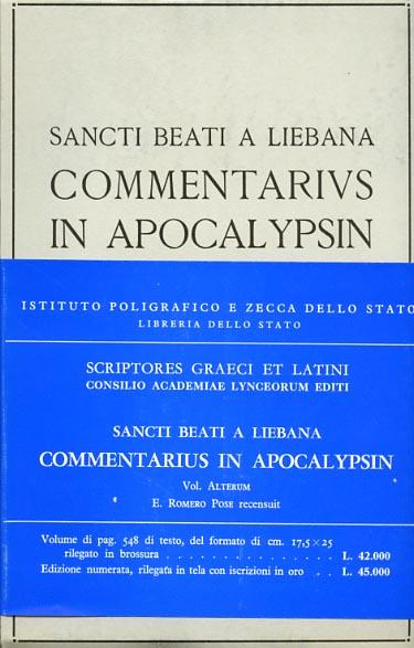 Commentarius in Apocalypsin. Vol. 2 - Beato di Liebana - copertina