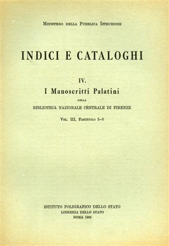I manoscritti palatini della Biblioteca Nazionale Centrale di Firenze (5-6) - copertina