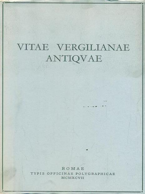 Vitae vergilianae antiquae - copertina