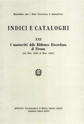I manoscritti della Biblioteca riccardiana di Firenze - Maria Prunai Falciani - copertina