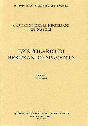 Epistolario - Bertrando Spaventa - copertina