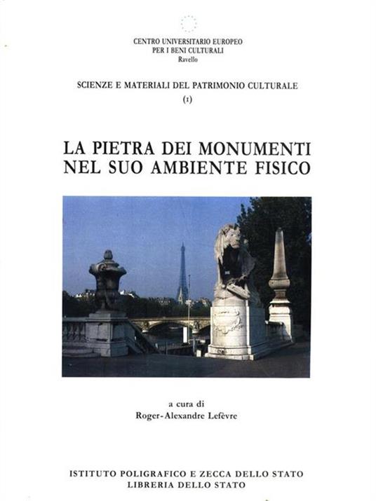 La pietra dei monumenti nel suo ambiente fisico - copertina