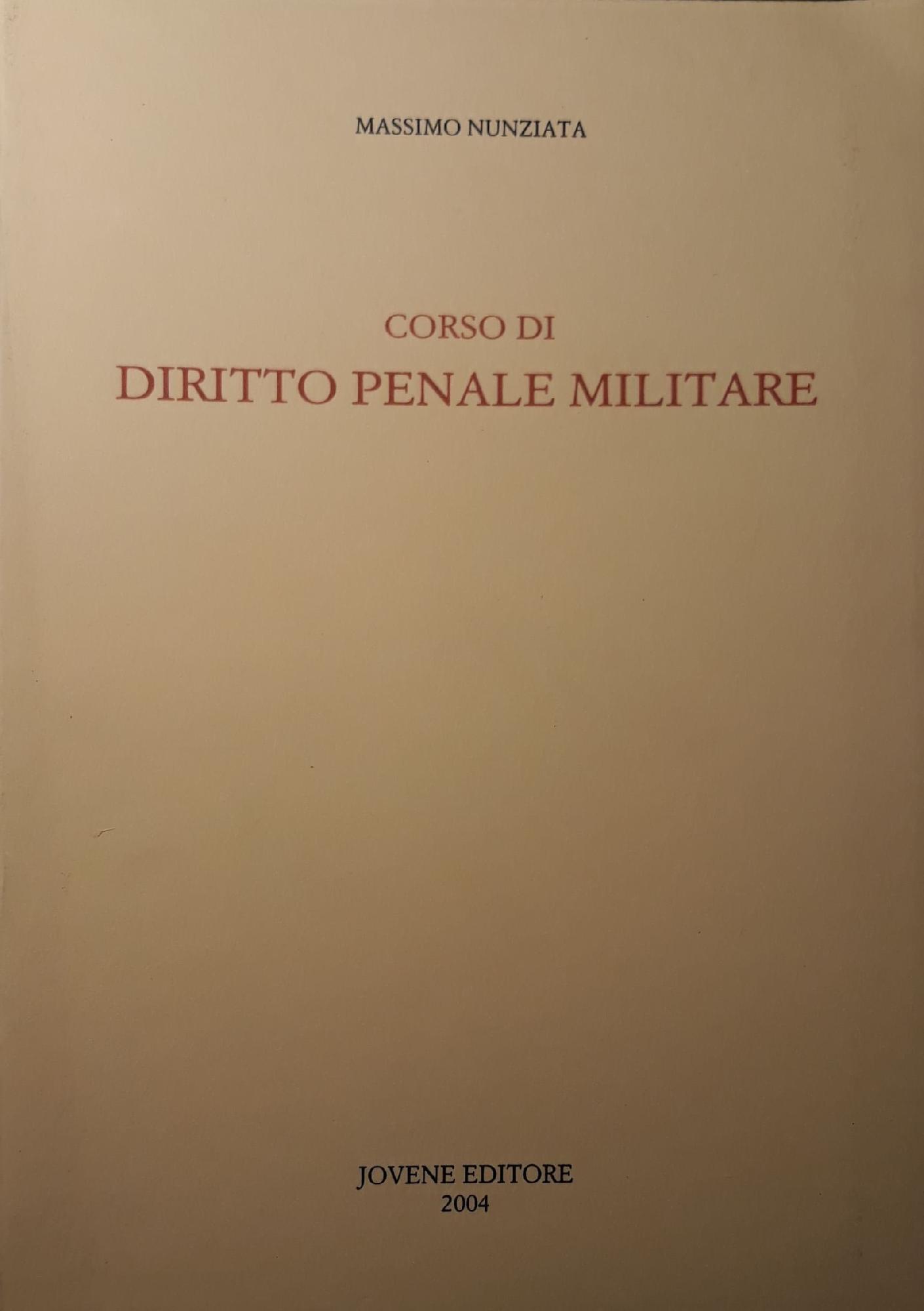 Corso di diritto penale militare