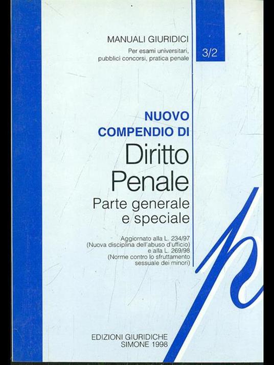  Nuovo compendio didiritto penale (Parte generale e speciale) - copertina