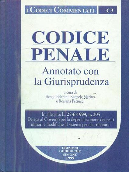 Codice penale. Annotato con la giurisprudenza - copertina