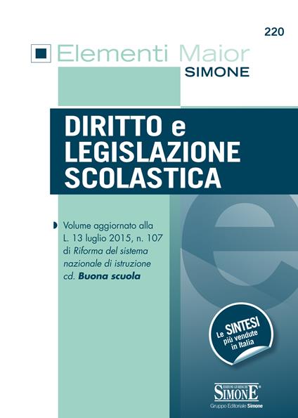 Diritto e legislazione scolastica - Redazioni Edizioni Simone - ebook