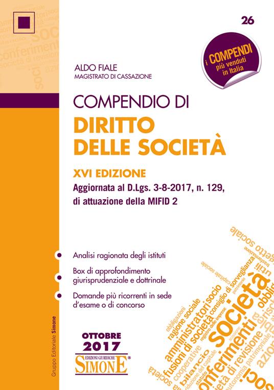 Compendio di diritto delle società - Aldo Fiale - ebook