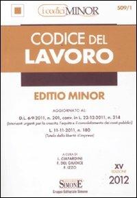 Codice del lavoro. Ediz. minore - copertina