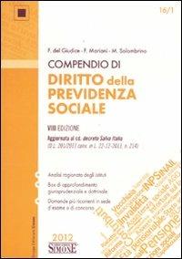 Compendio di diritto della previdenza sociale - Federico Del Giudice,Federico Mariani,Mariarosaria Solombrino - copertina