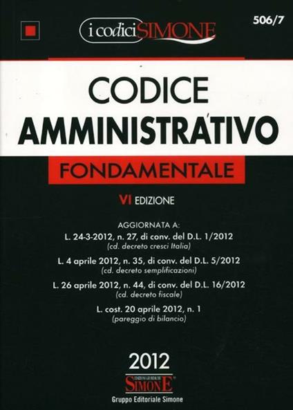 Codice amministrativo fondamentale - copertina