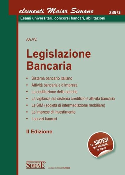 Legislazione bancaria - copertina