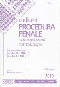 Codice di procedura penale e leggi complementari. Ediz. minore - copertina