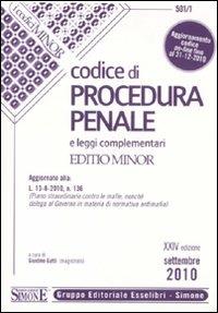 Codice di procedura penale e leggi complementari. Ediz. minore - copertina