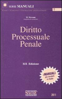 Diritto processuale penale - Mario Mercone - copertina