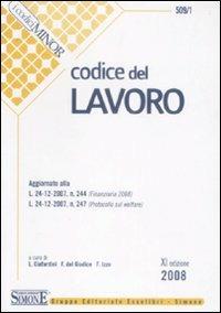 Codice del lavoro. Ediz. minore - copertina