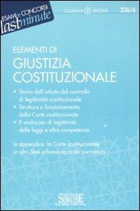 Elementi di giustizia costituzionale - copertina