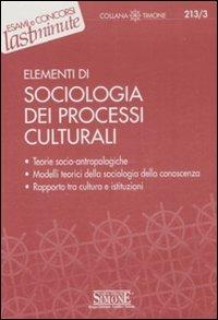 Elementi di sociologia dei processi culturali - copertina