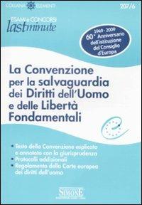La convenzione per la salvaguardia dei diritti dell'uomo e delle libertà fondamentali - copertina