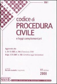 Codice di procedura civile. Leggi complementari - copertina