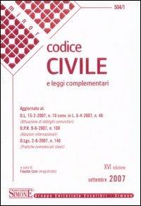 Codice civile. Leggi complementari - copertina