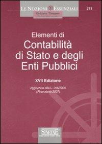 Elementi di contabilità di Stato e degli enti pubblici - copertina
