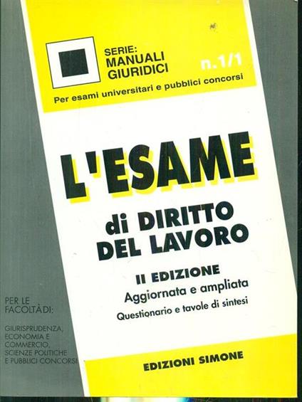 L' esame di diritto del lavoro - copertina