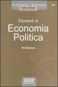 Elementi di economia politica - copertina