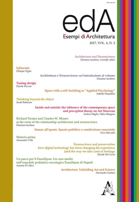 EDA. Esempi di architettura 2017. International journal of architecture and enginering (2017). Vol. 4\2 - copertina