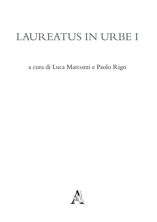 Laureatus in Urbe. Vol. 1 - copertina