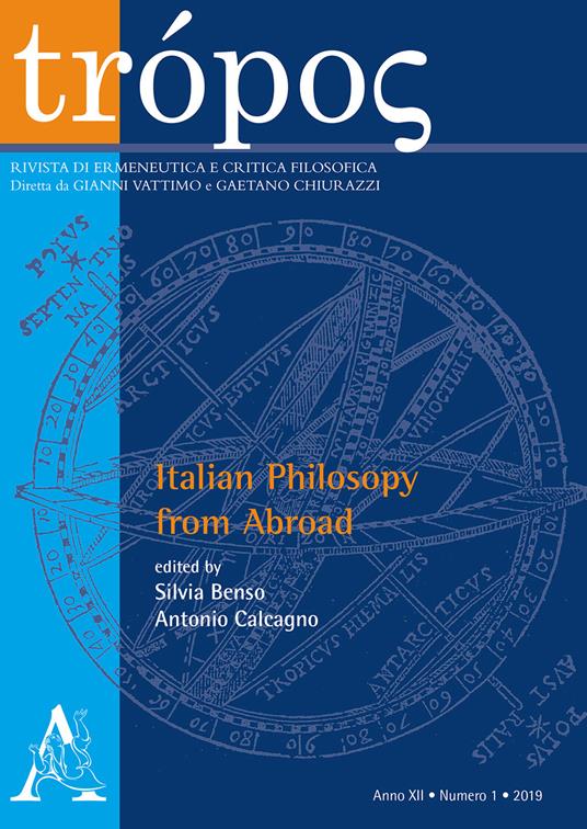 Trópos. Rivista di ermeneutica e critica filosofica (2019). Vol. 1: Italian philosophy from Abroad - copertina